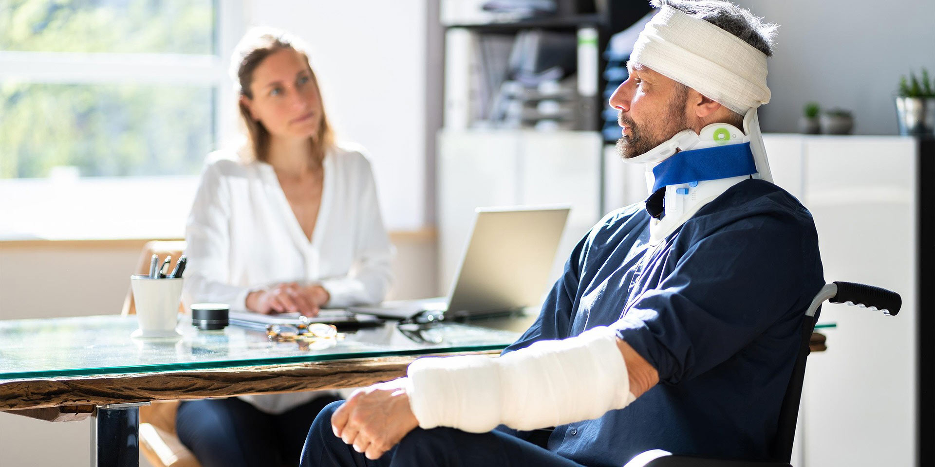 Head Injury What Now - Dr Talking with injured patient